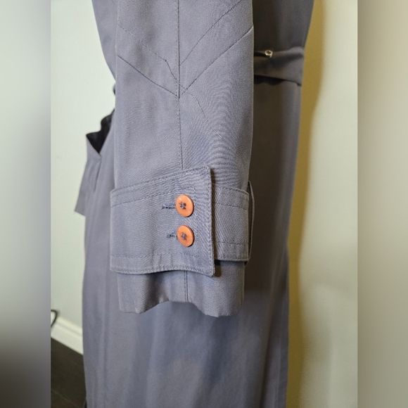 Vtg 80s London Fog Tempo Europa Long Trench Coat Wool Zip-Out Liner Size M - Picture 12 of 15